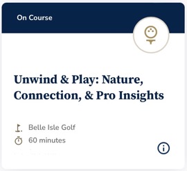 Join Jaacob Bowden, PGA, at Belle Isle Golf Detroit for the 'Unwind & Play' experience. Enjoy nature, deepen your connection, and improve your golf game from April to October. Book now to transform your golf journey.