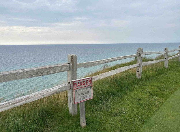 Stunning view of Lake Michigan from Arcadia Bluffs golf course.