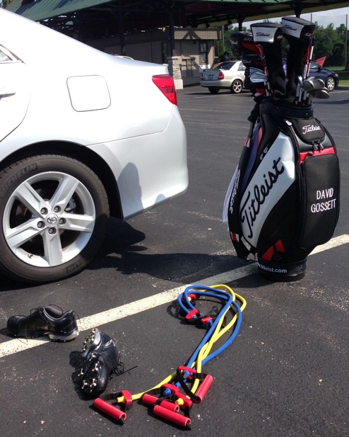 Doing some swing speed training with PGA TOUR winner David Gossett today in St. Louis