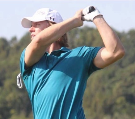 Jaacob Bowden hits his Sterling Irons single length irons on the Par 3 16th hole at Trump National Golf Club during the 2019 MAPGA Professional Championship