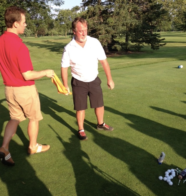 Jaacob Bowden puts on a swing speed training clinic for the membership at Flint Golf Club in 2013